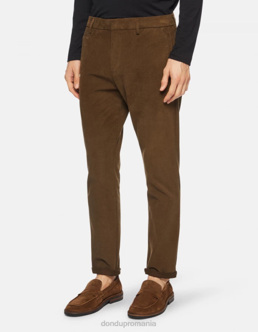 bărbați pantaloni joe din bumbac cart-fit V84D700 îmbrăcăminte verde militare DONDUP