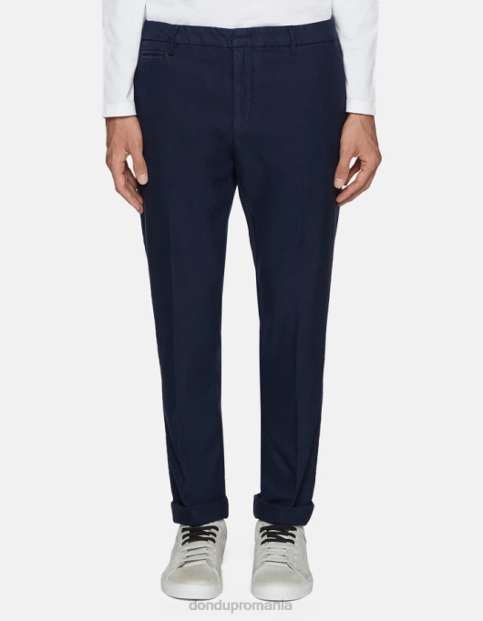 bărbați pantaloni joe din bumbac cart-fit V84D748 îmbrăcăminte albastru DONDUP