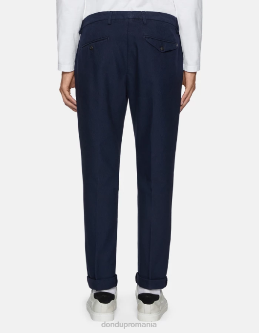 bărbați pantaloni joe din bumbac cart-fit V84D748 îmbrăcăminte albastru DONDUP