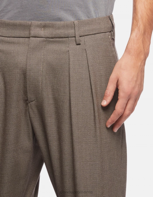 bărbați pantaloni oscar morcov din amestec de lână V84D744 îmbrăcăminte cortecia DONDUP