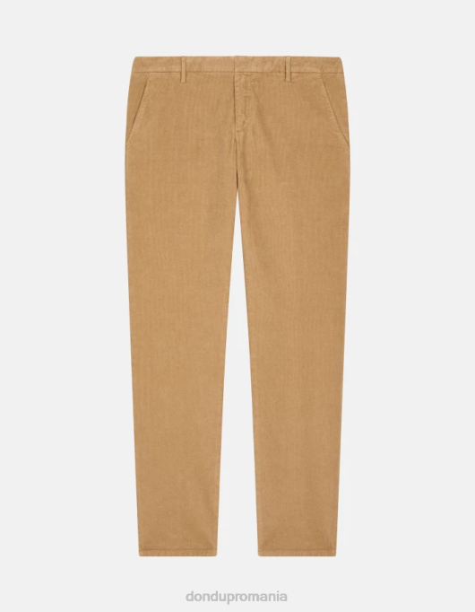 bărbați pantaloni de catifea spiritissimo cu ajustări regulate V84D719 îmbrăcăminte nisip DONDUP