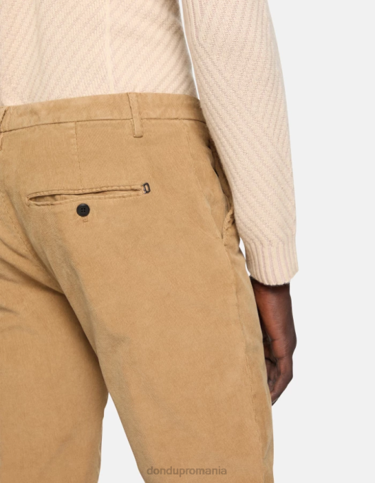 bărbați pantaloni de catifea spiritissimo cu ajustări regulate V84D719 îmbrăcăminte nisip DONDUP