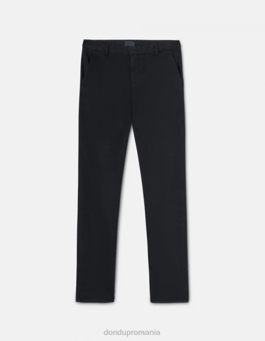 bărbați pantaloni spiritissimo din bumbac cu ajustări regulate V84D777 îmbrăcăminte albastru marin DONDUP
