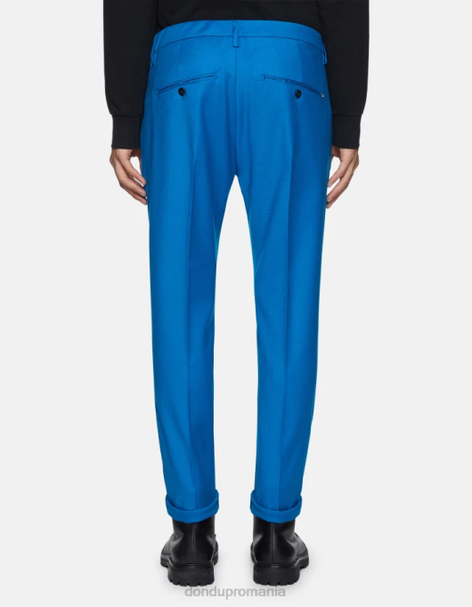bărbați pantaloni de flanel slim-fit gaubert V84D785 îmbrăcăminte turcoaz DONDUP
