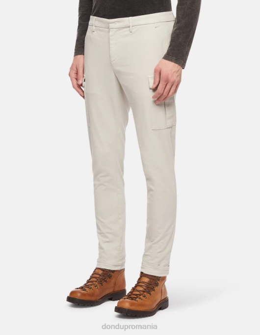 bărbați pantaloni eddy slim-fit din bumbac V84D775 îmbrăcăminte gesso DONDUP