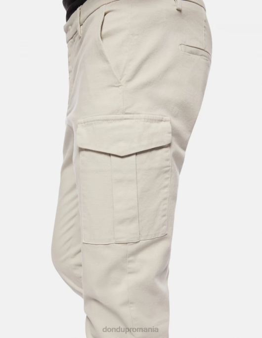 bărbați pantaloni eddy slim-fit din bumbac V84D775 îmbrăcăminte gesso DONDUP