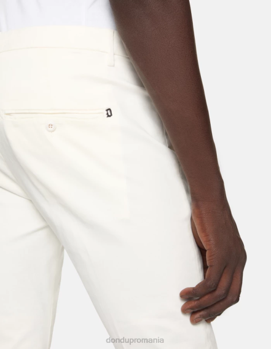bărbați pantaloni slim din bumbac gaubert V84D685 îmbrăcăminte alabastru DONDUP