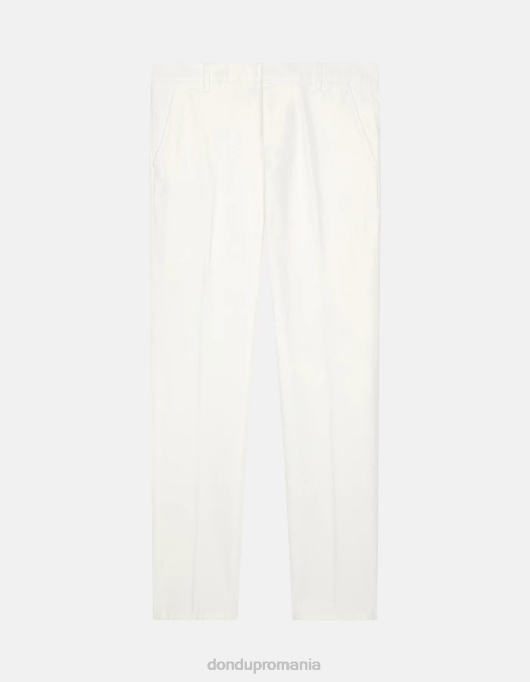 bărbați pantaloni slim din bumbac gaubert V84D685 îmbrăcăminte alabastru DONDUP