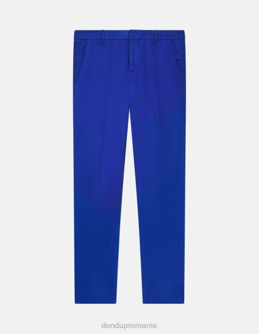 bărbați pantaloni slim din bumbac gaubert V84D689 îmbrăcăminte albastru regal DONDUP