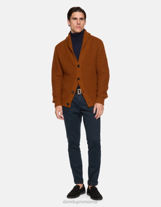 bărbați pantaloni slim din bumbac gaubert V84D690 îmbrăcăminte albastru marin DONDUP