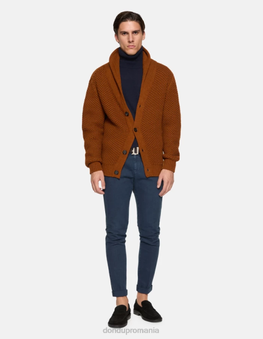 bărbați pantaloni slim din bumbac gaubert V84D711 îmbrăcăminte albastru marin DONDUP
