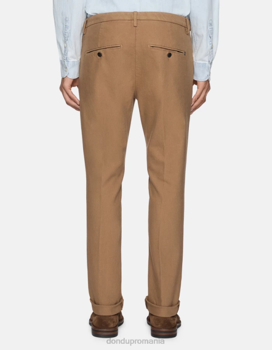 bărbați pantaloni slim din bumbac gaubert V84D779 îmbrăcăminte nisip DONDUP