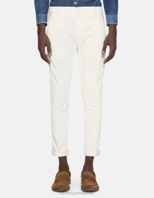 bărbați pantaloni slim din catifea gaubert V84D761 îmbrăcăminte alabastru DONDUP