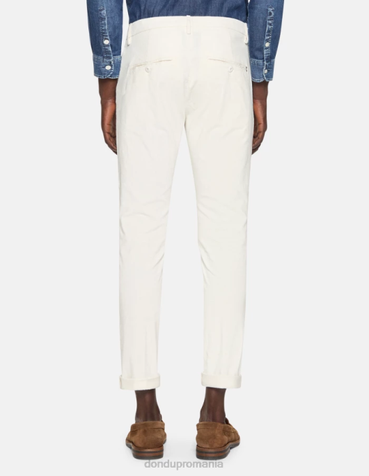 bărbați pantaloni slim din catifea gaubert V84D761 îmbrăcăminte alabastru DONDUP
