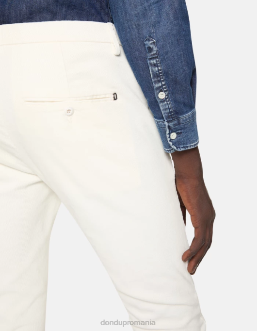 bărbați pantaloni slim din catifea gaubert V84D761 îmbrăcăminte alabastru DONDUP