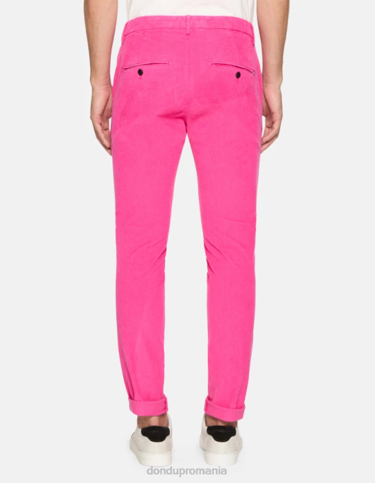 bărbați pantaloni slim din catifea gaubert V84D764 îmbrăcăminte orhidee DONDUP