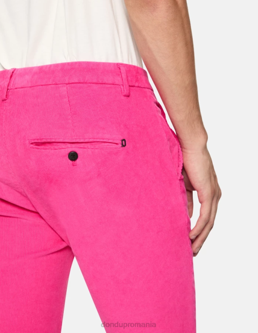 bărbați pantaloni slim din catifea gaubert V84D764 îmbrăcăminte orhidee DONDUP