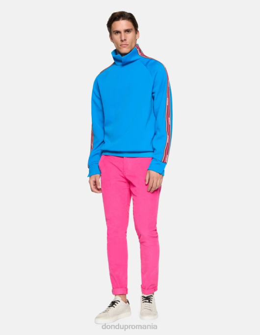 bărbați pantaloni slim din catifea gaubert V84D764 îmbrăcăminte orhidee DONDUP