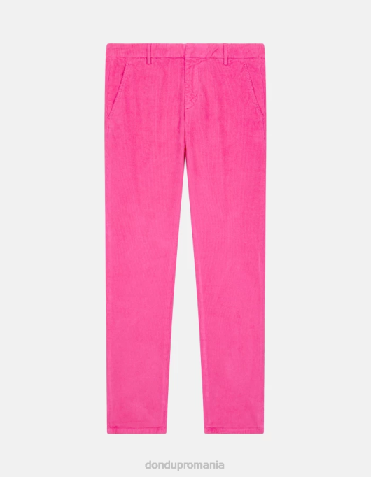 bărbați pantaloni slim din catifea gaubert V84D764 îmbrăcăminte orhidee DONDUP