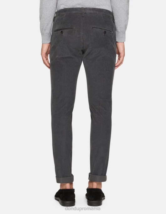 bărbați pantaloni slim din catifea gaubert V84D769 îmbrăcăminte fumo DONDUP