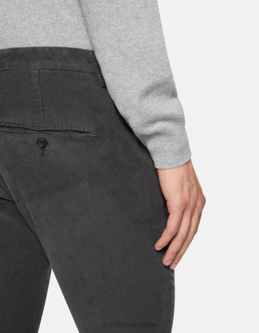 bărbați pantaloni slim din catifea gaubert V84D769 îmbrăcăminte fumo DONDUP