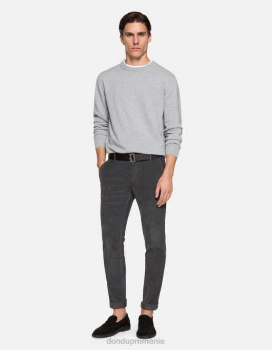 bărbați pantaloni slim din catifea gaubert V84D769 îmbrăcăminte fumo DONDUP