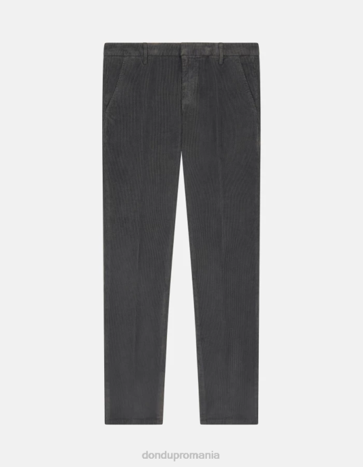 bărbați pantaloni slim din catifea gaubert V84D769 îmbrăcăminte fumo DONDUP