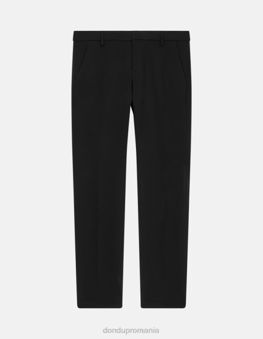 bărbați pantaloni slim-fit din jerse gaubert V84D731 îmbrăcăminte negru DONDUP