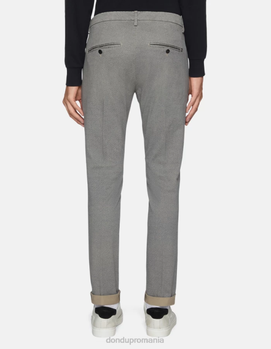 bărbați pantaloni slim-fit gaubert din bumbac imprimat V84D782 îmbrăcăminte cortecia DONDUP