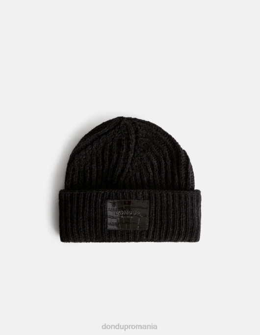 femei pălărie de chenille V84D554 accesorii negru DONDUP