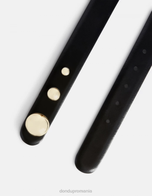 femei centura din piele de vitel V84D476 accesorii negru DONDUP