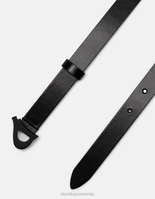 femei centura din piele de vitel V84D491 accesorii negru DONDUP