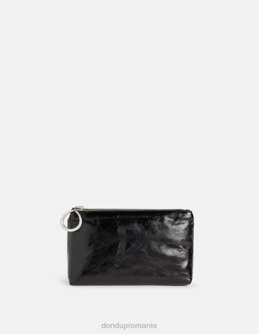 femei husă de frumusețe din piele lucioasă V84D502 accesorii negru DONDUP