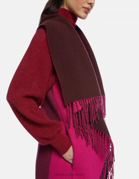 femei pelerină de lână V84D505 accesorii fucsia si violeta DONDUP