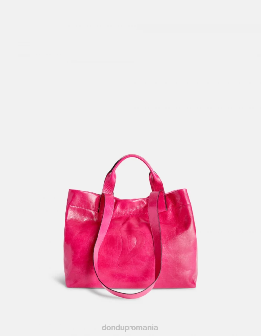 femei shopper din piele lucioasă V84D493 accesorii orhidee DONDUP