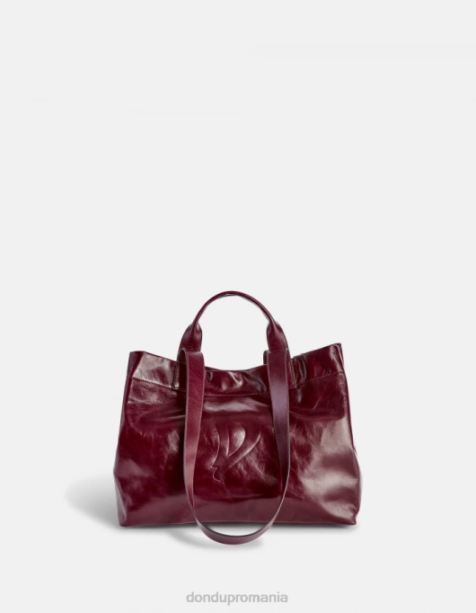 femei shopper din piele lucioasă V84D494 accesorii prugna DONDUP