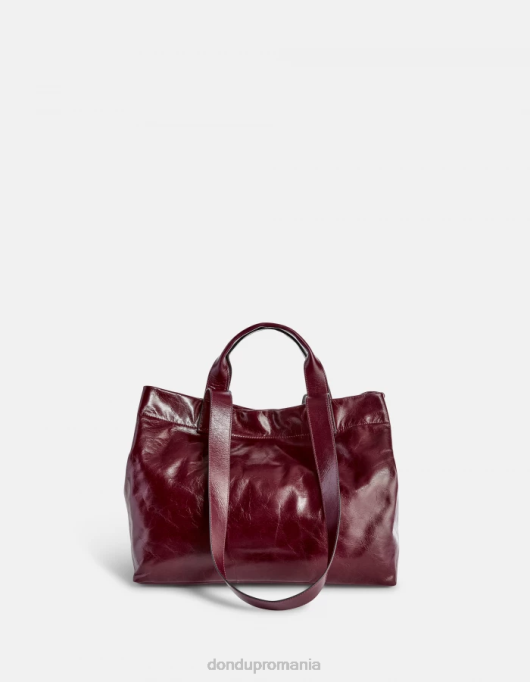 femei shopper din piele lucioasă V84D494 accesorii prugna DONDUP