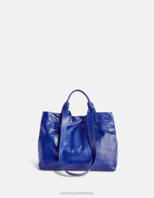 femei shopper din piele lucioasă V84D495 accesorii turcoaz DONDUP