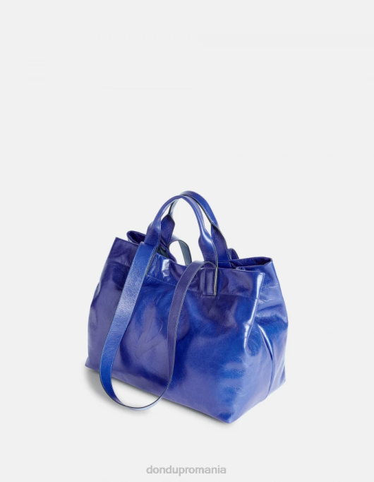 femei shopper din piele lucioasă V84D495 accesorii turcoaz DONDUP