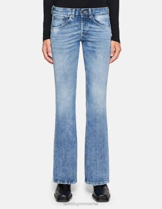 femei betty bootcut blugi din denim rigid V84D67 îmbrăcăminte albastru DONDUP