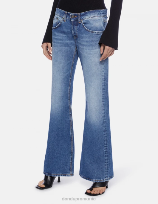 femei betty bootcut blugi din denim rigid V84D89 îmbrăcăminte albastru DONDUP