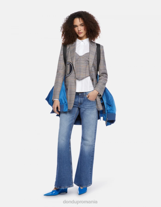 femei betty bootcut blugi din denim rigid V84D89 îmbrăcăminte albastru DONDUP