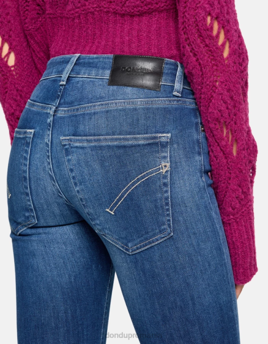 femei blugi lola bootcut din denim elastic V84D41 îmbrăcăminte albastru DONDUP