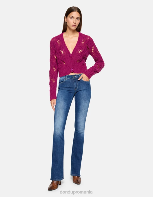 femei blugi lola bootcut din denim elastic V84D41 îmbrăcăminte albastru DONDUP