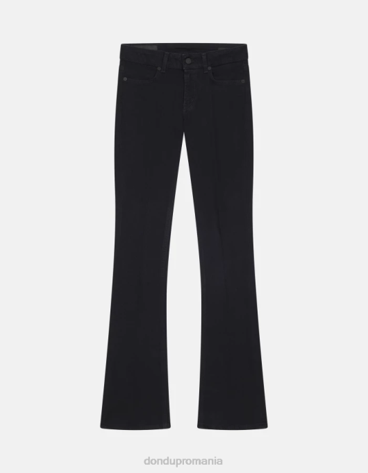 femei blugi lola bootcut din denim elastic V84D7 îmbrăcăminte negru DONDUP