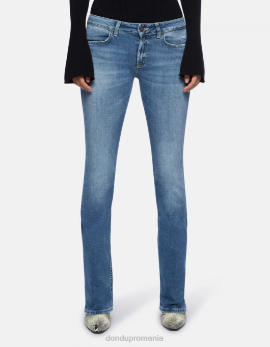 femei blugi lola bootcut din denim elastic V84D97 îmbrăcăminte albastru DONDUP