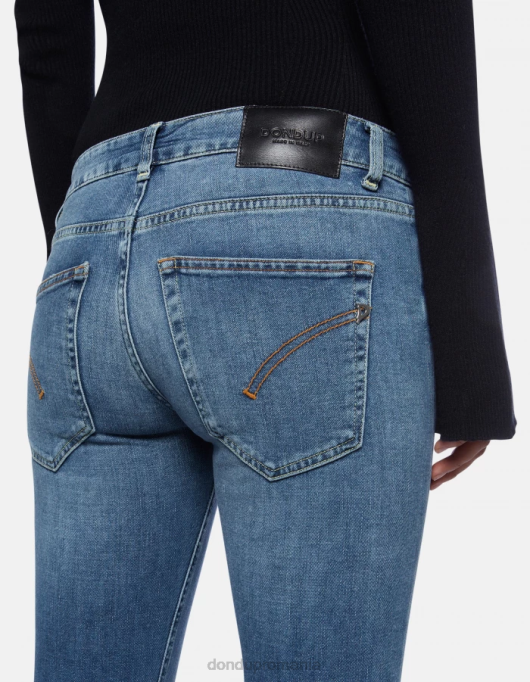 femei blugi lola bootcut din denim elastic V84D97 îmbrăcăminte albastru DONDUP