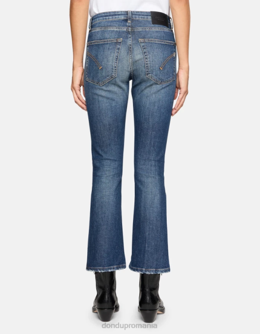 femei blugi mandy super skinny bootcut din denim elastic V84D56 îmbrăcăminte albastru DONDUP