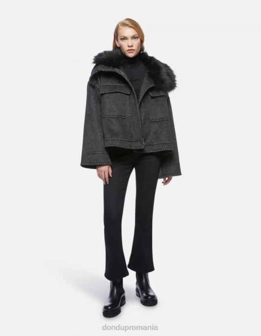 femei blugi mandy super skinny bootcut din denim elastic V84D79 îmbrăcăminte negru DONDUP