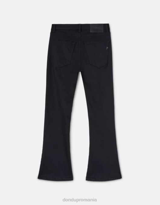 femei blugi mandy super skinny bootcut din denim elastic V84D79 îmbrăcăminte negru DONDUP